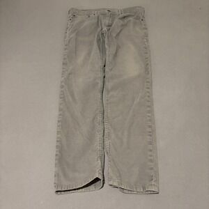 Levis 511 Mens Slim Fit 36x32 Corduroy Pants Light Grey Stretch Cords Minimalist